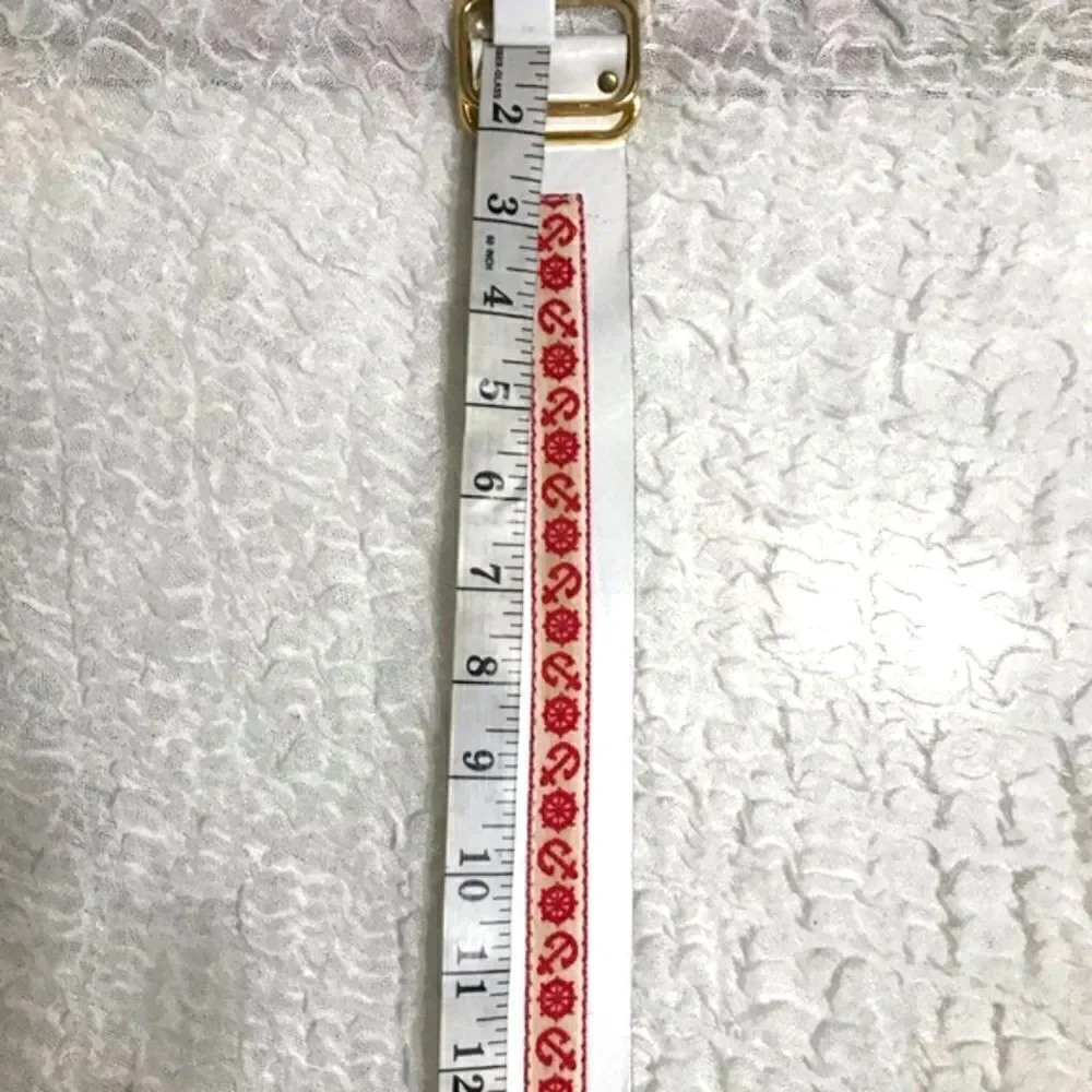 White & Red Naval Themed Belt Size S-M